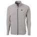 Men's Cutter & Buck Gray New York Jets Big Tall Adapt Eco Knit Full-Zip Raglan Jacket