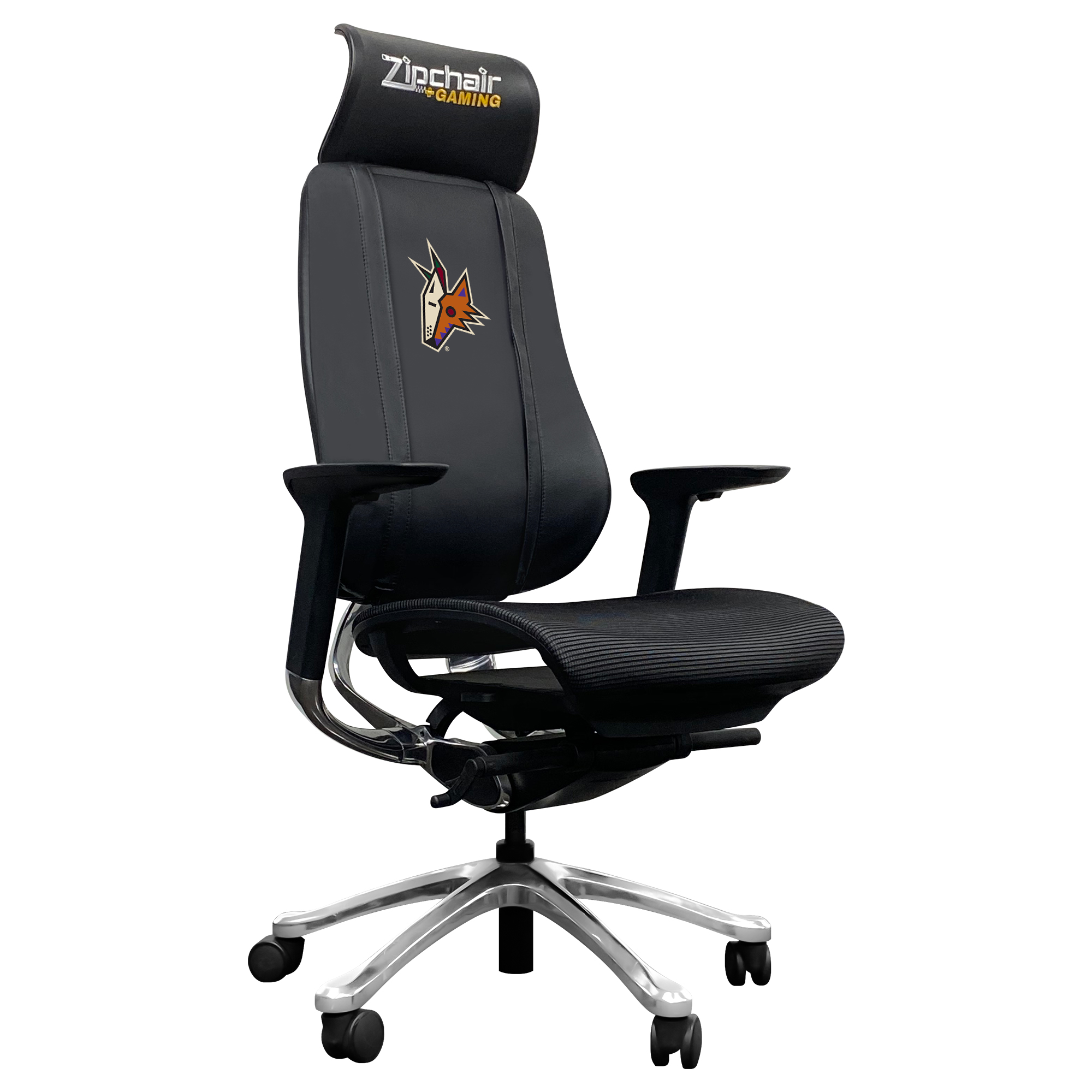 Black Arizona Coyotes Team PhantomX Gaming Chair