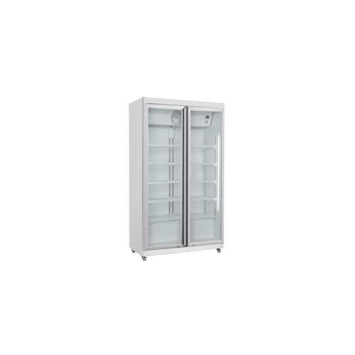 Kühlschrank Bongo | 2 Glastüren | Avl-785R | HxBxT 197,3x112x59,5cm + CHEFGASTRO Geschirrtuch
