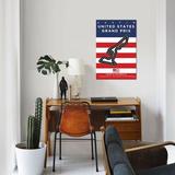 East Urban Home Minimal Movie 'F1 Austin Race Track' Graphic Art Print on Canvas in Black/Blue/Red | 12 H x 8 W x 0.75 D in | Wayfair