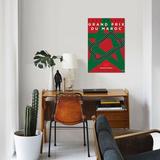 East Urban Home Minimal Movie 'F1 Casablanca Race Track' Graphic Art Print on Canvas in Black/Green/Red | 12 H x 8 W x 0.75 D in | Wayfair