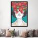 East Urban Home 'The Optimist Rose Tinted Glasses' Print on Canvas Canvas/Metal in Blue/Green/Red | 40 H x 26 W x 1.5 D in | Wayfair