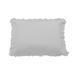 One Allium Way® Dighton Washed Linen Ruffled Romantic Farmhouse 1 Piece Pillow Sham Linen Blend in Gray/White | 21 H x 27 W in | Wayfair