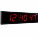 Ivation Large Digital LED Wall Clock Plastic in Black/White | 6 H x 30 W x 1.75 D in | Wayfair JID0130RED