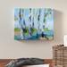 Loon Peak® 'Walk in the Woods 3' Painting Print on Wrapped Canvas Metal in Blue/Green | 24 H x 32 W x 2 D in | Wayfair