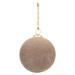 The Holiday Aisle® 5" Flocked Glass Ball Ornament Metal in Brown | 5 H x 5 W x 5 D in | Wayfair 231CB5AFB3634703804097FF8D42F1F9
