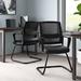 Wade Logan® Arwaa Office Guest Conference Chair Set Upholstered/Mesh in Black/Gray | 37 H x 23.5 W x 21.5 D in | Wayfair