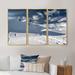Loon Peak® Ski Tracks On A Slope - 3 Piece Floater Frame Photograph on Canvas Canvas, Wood in White | 20 H x 36 W x 1 D in | Wayfair