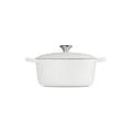 Le Creuset Signature Enameled Cast Iron Round Dutch Oven w/ Lid Non Stick/Enameled Cast Iron/Cast Iron in Gray/White | 6 H x 11.75 W in | Wayfair