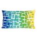 "Liora Manne Visions II Ombre Tile Indoor/Outdoor Pillow Cool 12""x20"" - Trans Ocean Import Co 7SC1S415906"