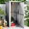 vidaXL Garden Shed Grey 118.5x97x209.5 cm Galvanised Steel