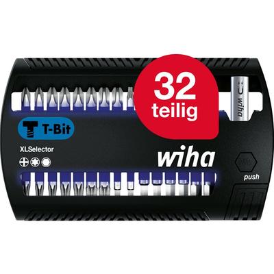 Bit Set XLSelector 32-tlg. i T-Bit 25 mm ph, torx, Sechskant 1/4' C6,3 i magnetischer Bithalter i