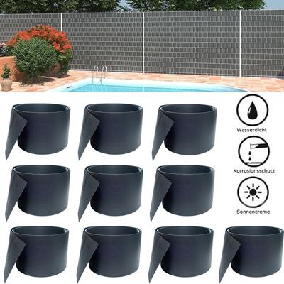 10x Sichtschutzstreifen Hart pvc für doppelstabmatten - Sichtschutz Balkon gartenzaun Image