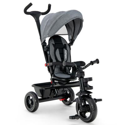Costway 4-in-1 Baby Tricycle Toddler Trike with Co...