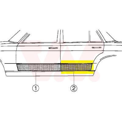 VAN WEZEL Tür, Karosserie hinten links für Mercedes-Benz 3010177