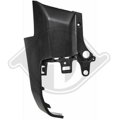 DIEDERICHS Stoßfänger hinten links schwarz für PEUGEOT CITROËN TOYOTA OPEL 3552621 SU001A9832 9816789680 4014859