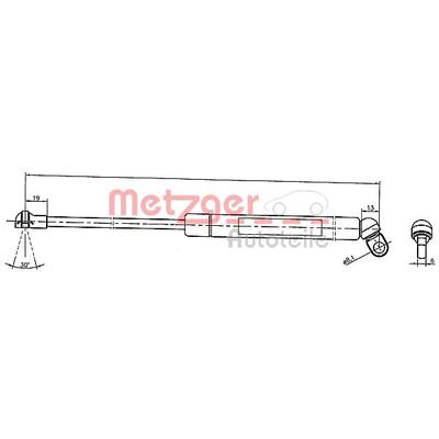 METZGER Gasfeder, Koffer-/Laderaum 640N für BMW 51248171480 2110334 Image
