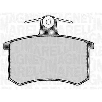 MAGNETI MARELLI Bremsbelagsatz, Scheibenbremse hinten rechts links für ALFA ROMEO FIAT AUDI 0000009945750 9945629 607435