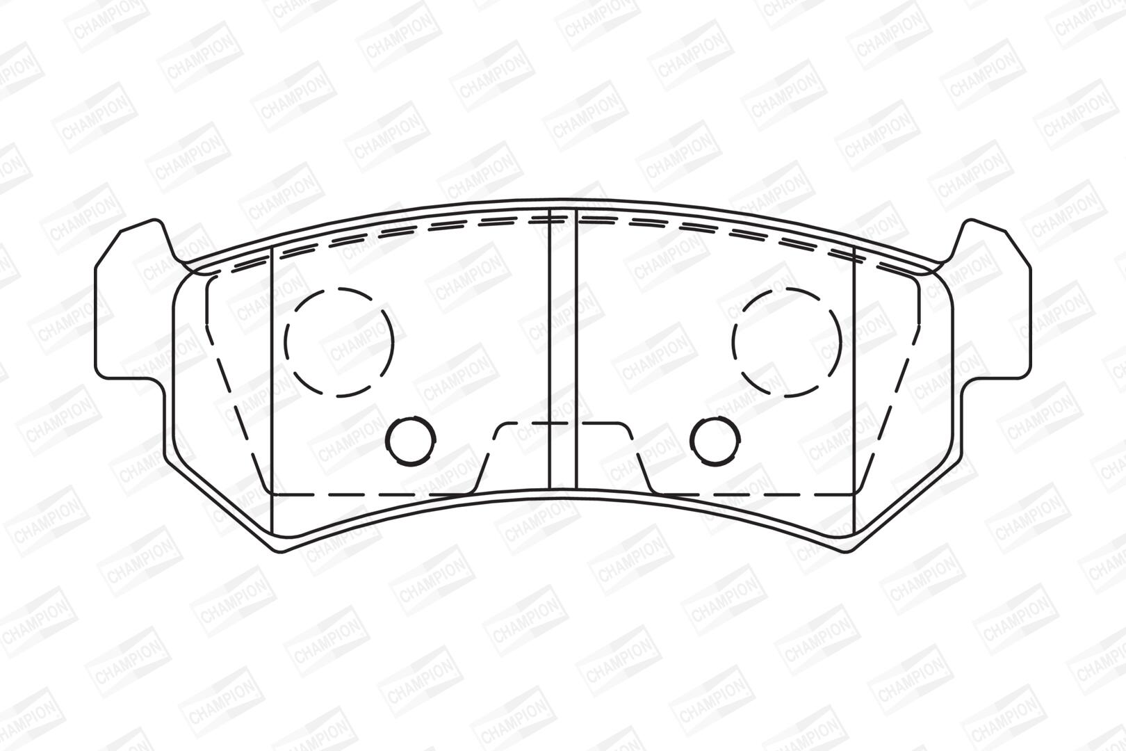 CHAMPION Bremsbelagsatz, Scheibenbremse 573216CH hinten rechts links für DAEWOO CHEVROLET 96405131 Image