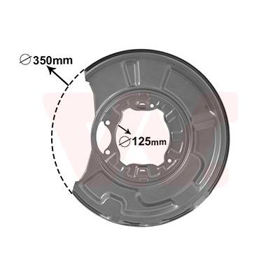 VAN WEZEL Spritzblech, Bremsscheibe hinten links 125mm für MERCEDES-BENZ A2304200144 2304201344 A2304201344 3041373