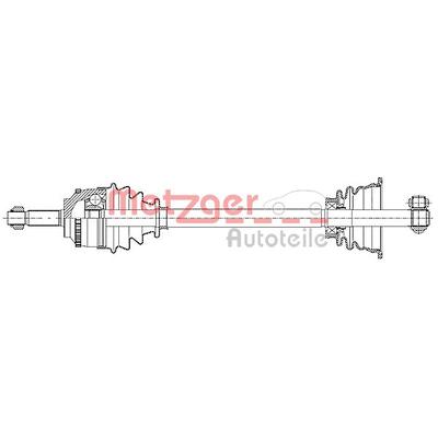 METZGER Antriebswelle vorne links für RENAULT 7700111259 7701056621 7700110484 7210025