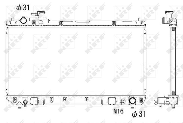 NRF Kühler, Motorkühlung 53275 für TOYOTA 164007A470 164007A471 164007A490 Image