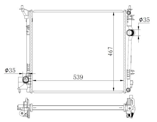 NRF Kühler, Motorkühlung 59271 für RENAULT