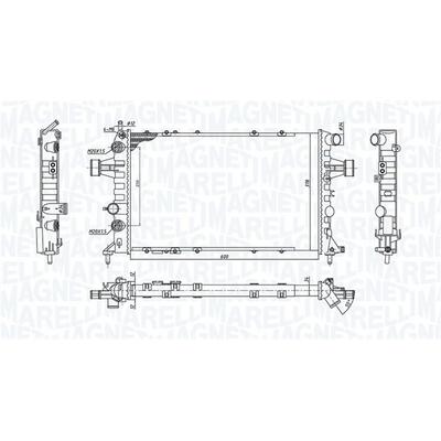 MAGNETI MARELLI Kühler, Motorkühlung für VAUXHALL OPEL 9119483 90570731 1300216 350213194600