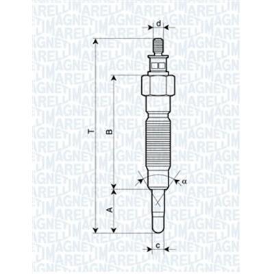 MAGNETI MARELLI Glühkerze 11V für HYUNDAI MITSUBISHI KIA 3671042550 3671042000 MD197511 062900064304