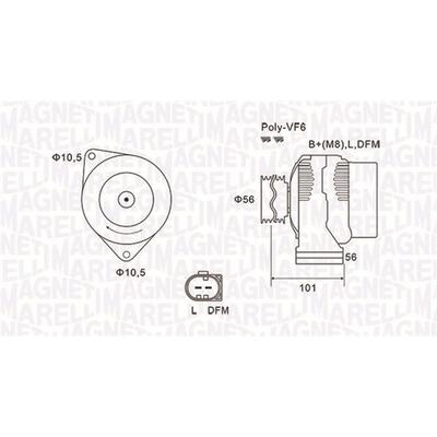 MAGNETI MARELLI Generator 14V 120A für MERCEDES-BENZ A0111546802 0111546802 A0111547202 063731689010