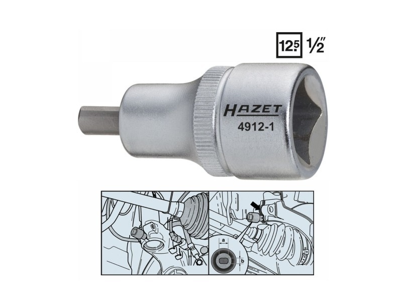 HAZET Radlagergehäuse Spreizer für VAG-Modelle Steckschlüsseleinsatz Ø23mm 23mm VW 3424 T20040 4912-1 Image