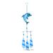 CoTa Global Blue Dolphin Hanging Sea Glass Wind Chime - 27.36 Inch