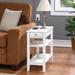 Convenience Concepts American Heritage 1 Drawer Chairside End Table with Charging Station and Shelves