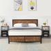 Taomika 3-pieces Bedroom Set Platform Bed and Nightstands Set of 2