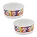 Peace Paw Pet Bowl, 0.75 Cup, Set of 2, Small, Multi-Color