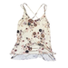 American Eagle Outfitters Tops | American Eagle Outfitters Women's Floral Criss Cross Camisole Tank Top | Color: White | Size: S
