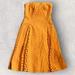 Anthropologie Dresses | Anthropologie Maeve Lasse Eyelet Strapless Dress In Orange Size 0 | Color: Orange | Size: 0