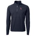 Men's Cutter & Buck Navy Ole Miss Rebels Adapt Eco Knit Hybrid Recycled Quarter-Zip Pullover Top