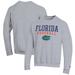 Men's Champion Gray Florida Gators Baseball Stack Pullover Crewneck Sweatshirt