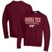 Men's Champion Maroon Virginia Tech Hokies Baseball Stack Pullover Crewneck Sweatshirt