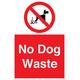 Schild mit Aufschrift "No Dog Waste", 400 x 600 mm, A2P