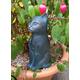 delightful large cast iron sitting cat sculpture for your garden or indoors in a lovely aged bronzed hand finished colour