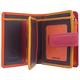 Visconti Leather Rainbow Collection Bali Purse RFID Blocking RB40 Orange Multi