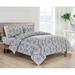 Damask_Bibb Home 4 Pc Duvet & Down Alternative Comforter Set Polyester/Polyfill/Microfiber in Brown | Queen Comforter + 2 Queen Shams | Wayfair