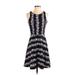 H&M Casual Dress - A-Line Scoop Neck Sleeveless: Black Dresses - Women's Size Small