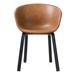 Corrigan Studio® Aelan Side Chair Faux Leather/Plastic/Acrylic/Upholstered in Brown | 30.5 H x 23 W x 23.5 D in | Wayfair