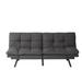 Latitude Run® Convertible Futon Couch Bed Wood/Polyester in Brown/Gray | 32 H x 71 W x 33 D in | Wayfair F892DC77459C4E7AB14B74DCA9113BDB