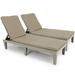 Wade Logan® Ason 74.5" Long Reclining Single Chaise w/ Cushions in Brown | 11.2 H x 22.8 W x 74.5 D in | Outdoor Furniture | Wayfair