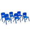 6 PCS Kids Stackable Chair Set Plastic Classroom Chairs for Children