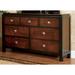 Splendid Wooden Dresser In Transitional Style, Acacia And Walnut Brown